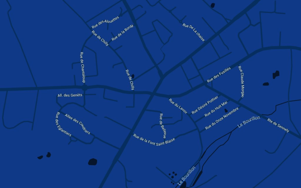 Plan de situation du programme de terrains à bâtir dans la commune de Marcilly-en-Villette.
